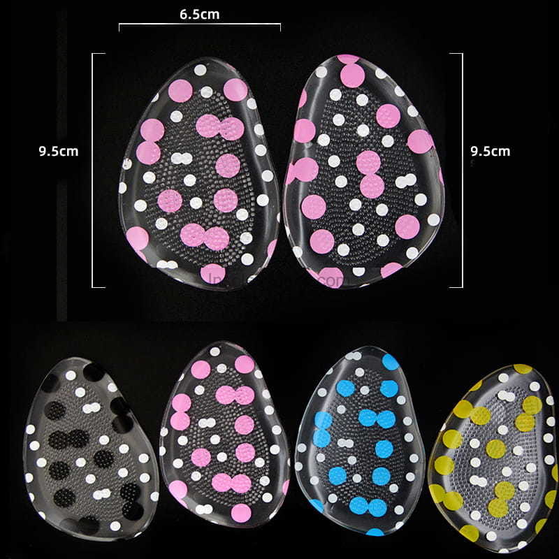 3 Pairs Transparent Silicone Ball Pad High Heel Shoes Insoles