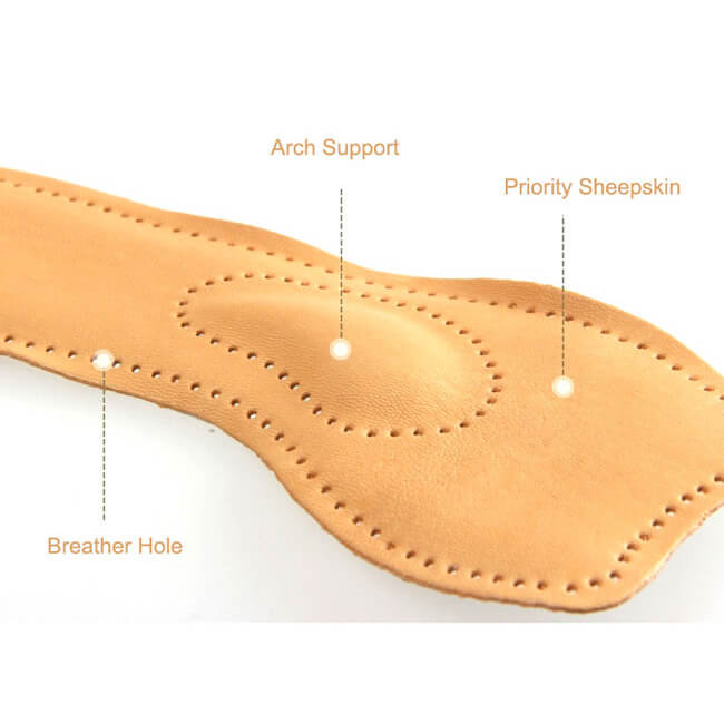 Thick Sheepskin Self- Adhesive High Heel Pad Arch Support