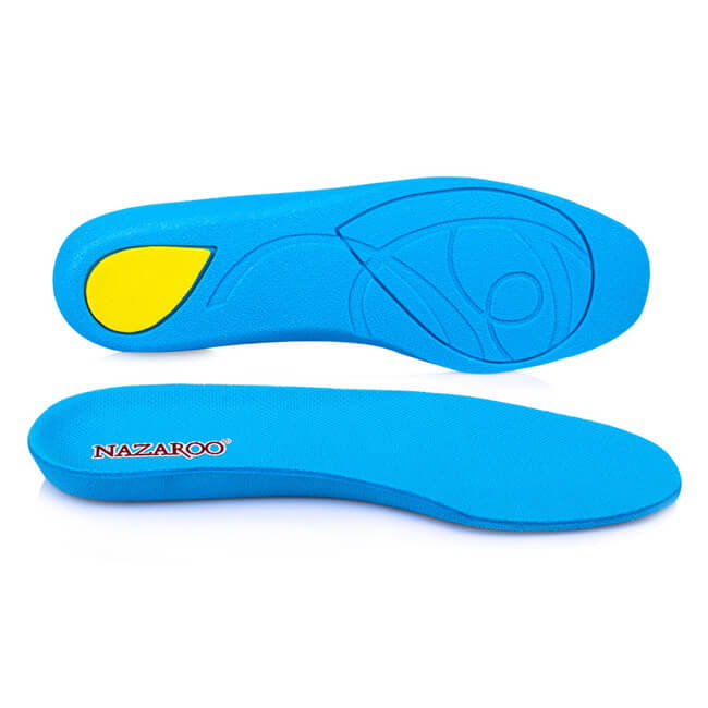 Comfortable Shock Absorption PU Insoles for Hikers Sky Blue