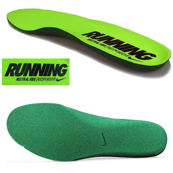 NIKE AIR MAX RUNNING NEUTRAL RIDE RESPONSIVE Insoles Light Green/ Yellow